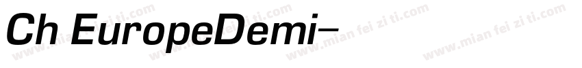 Ch EuropeDemi字体转换